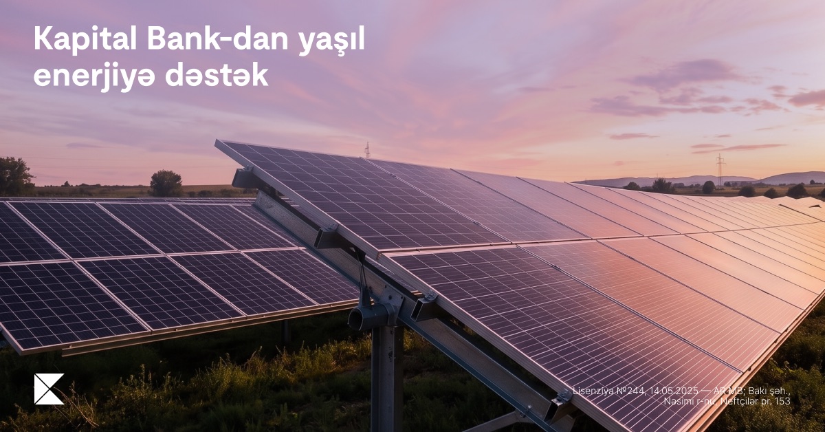 Kapital Bank enerji effektivliyi üzrə layihəni maliyyələşdirdi: günəş panlelləri qurulur xəbəri üçün şəkil
