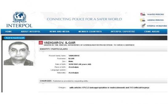 Azərbaycan vəzifəli şəxsi beynəlxalq axtarışa verib