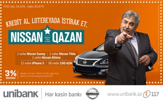 Unibank-dan hədiyyəniz avtomobil olsun