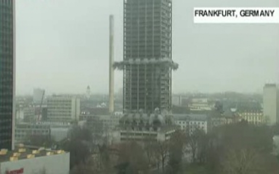 В Германии разрушен 116-метровый небоскреб -ВИДЕО