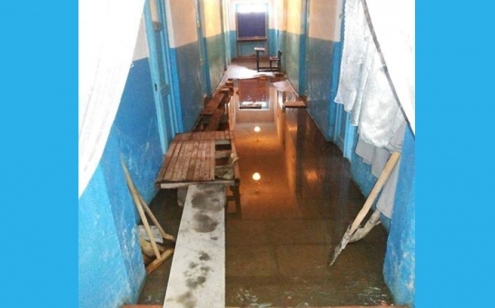 Кюрдемирская школа после дождя – ФОТО