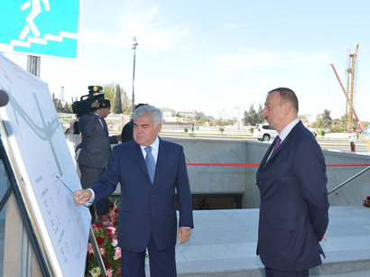 Ильхам Алиев принял участие в открытии нового подземного перехода - ФОТО