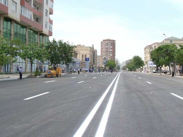 Bakıda təmirə bağlanan yol vaxtından əvvəl açılır - FOTO