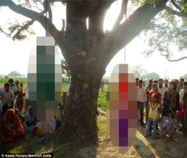 Teenage sisters found hanging from a village tree after being gang-raped - PHOTO