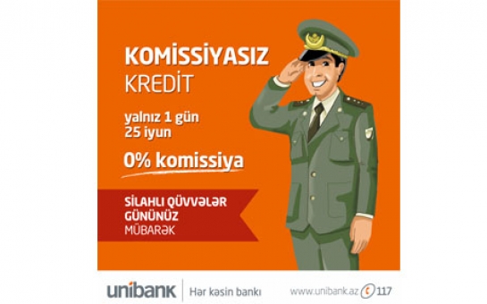 Комиссия 0% по кредитам Unibank