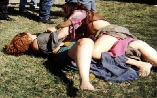 Ghetto girls fight till naked in the park - VIDEO