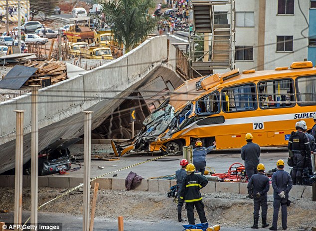 At least two dead as overpass collapses in Brazilian World Cup - PHOTO