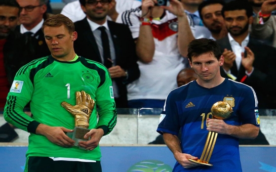 Messi suffers humiliation of walking past World Cup trophy TWICE