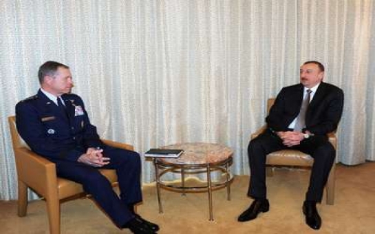 Ilham Aliyev receives the Commander of the U.S. Transport