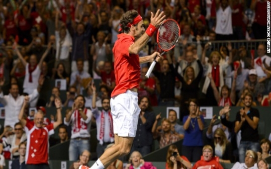 Roger Federer takes Switzerland into the Davis Cup final