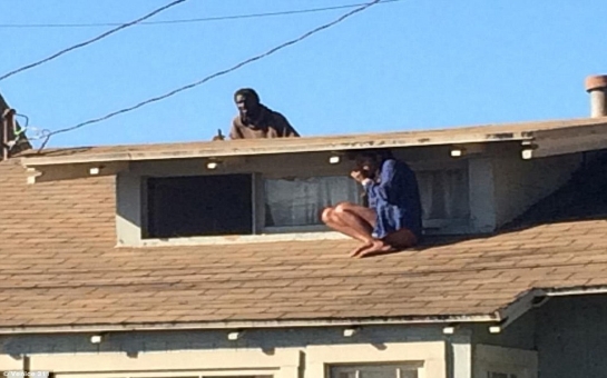 Actress climbed onto her roof to hide from home intruder - VIDEO