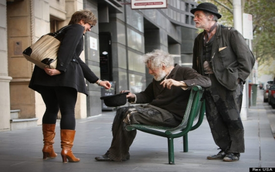 World famous actor mistaken for a beggar
