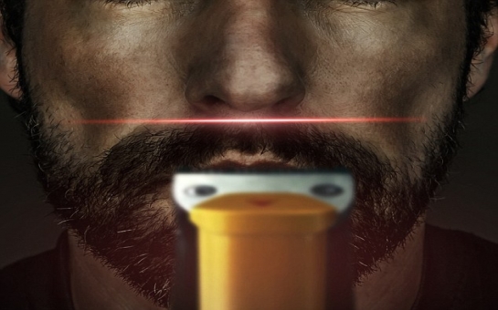 LASER-GUIDED beard trimmer