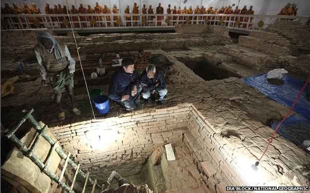 Earliest 'shrine' uncovered at Buddha's birthplace - PHOTO