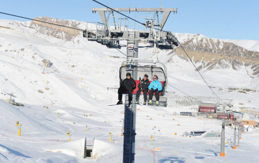 Azeri President attends opening ceremony of new hotels in "Shahdag" - PHOTO