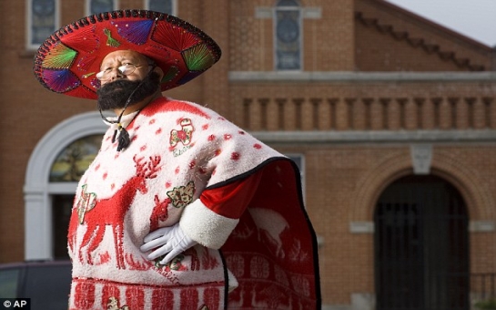 Tex Mex Santa wears a sombrero and swaps reindeer