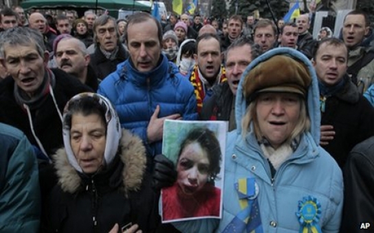 Anger over Ukraine activist's beating