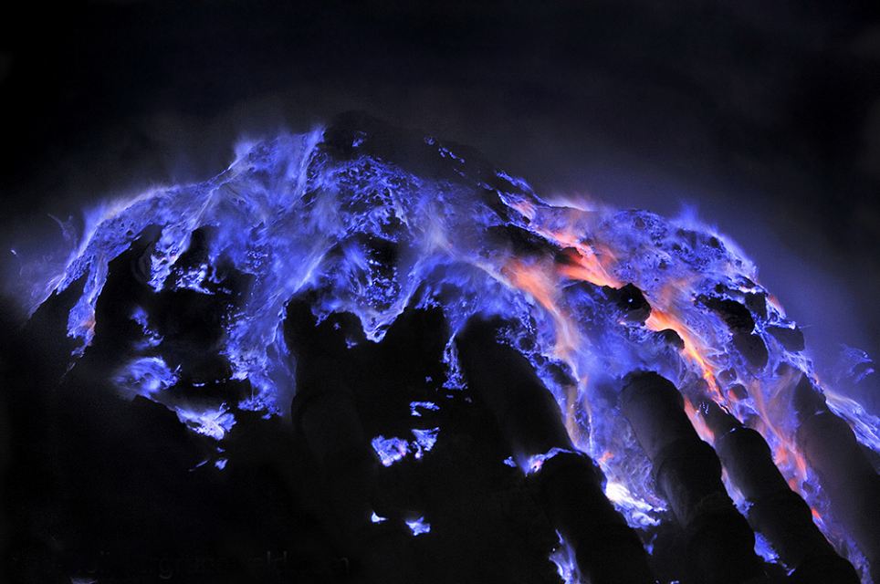 The volcano that spews BLUE lava