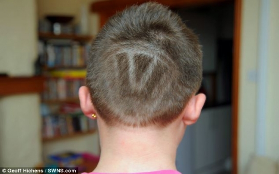 Boy taken out of school because of having a VW logo shaved into his hair