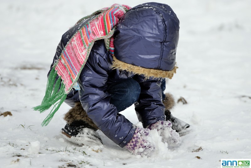 Winter snow - happy time for kids - PHOTO