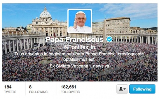 Pope's Latin tweets surprise with roaring success