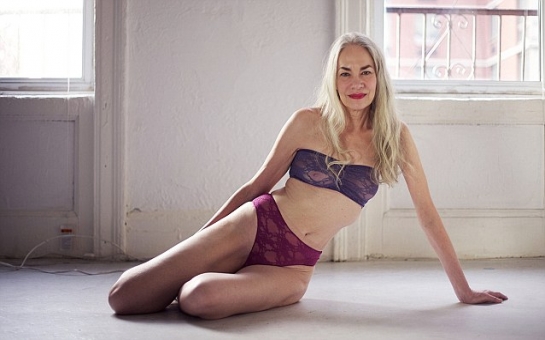 62-year-old Jacky O’Shaughnessy as underwear model