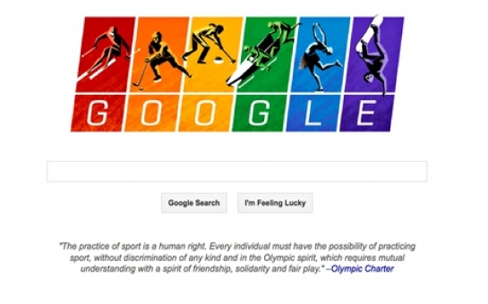 Google doodle features Olympic charter as they enter Russian anti-gay laws row