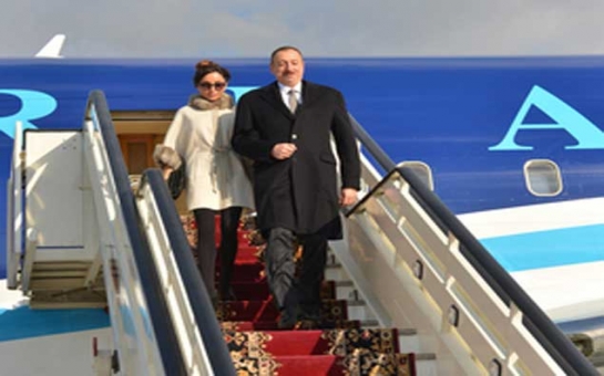 Azeri president, first lady arrive in Sochi for Olympics