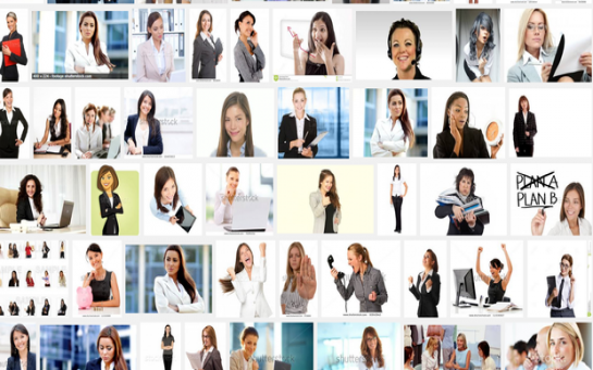 Search stock images for pictures of business women & you get this