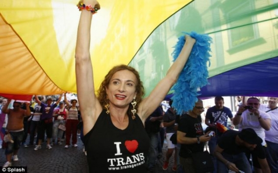 Italy's first transgender MP arrested in Sochi for carrying 'Gay is OK' rainbow flag