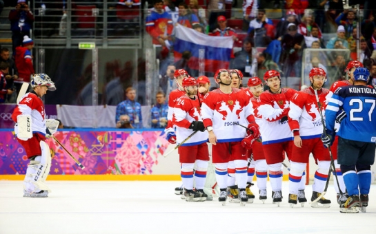 In Hockey Loss, Russian Pride Yields to Gloom