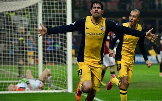 Costa strikes late as Atletico sink Milan