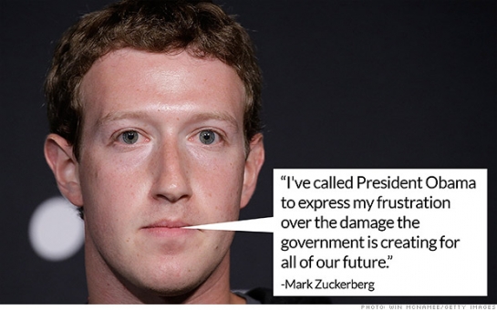 Mark Zuckerberg calls Obama to complain about NSA