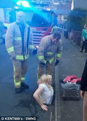 Girl gets stuck in a DRAIN after removing metal cover - PHOTO