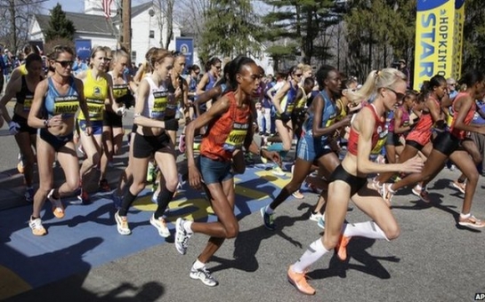 Boston marathon honours bomb victims