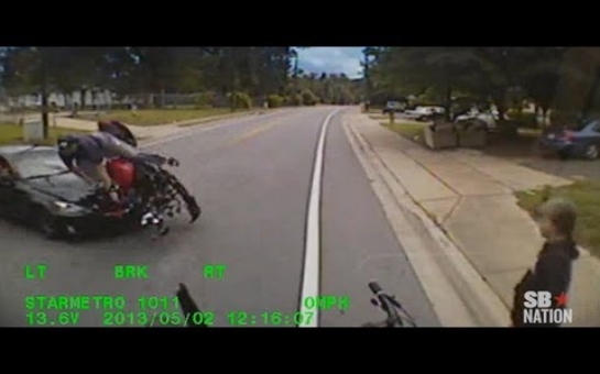 Biker survives horror high-speed crash captured on GoPro - VIDEO