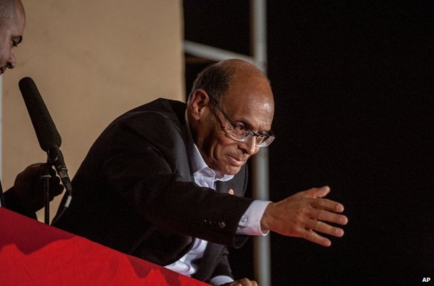 Tunisia election: Marzouki refuses to admit defeat