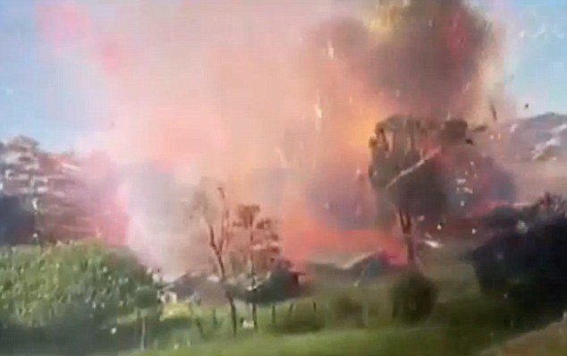 Fireworks factory EXPLODES to put on dazzling daytime display