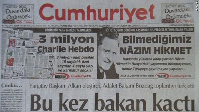 Turkey bans Charlie Hebdo cover, newspaper gets death threats