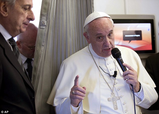 Pope says he would PUNCH someone who insulted his mother