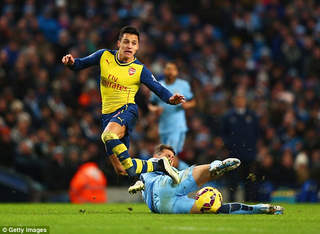 Alexis Sanchez certainly got the better of Sergio Aguero