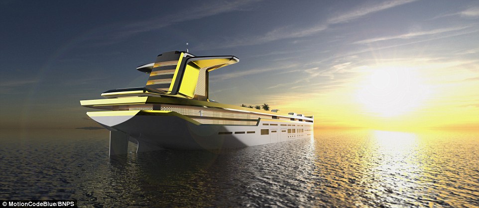Gold superyacht the size of an OIL TANKER