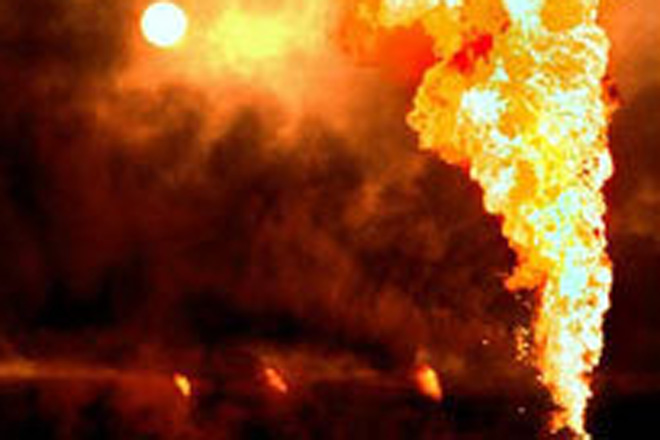 Пожар на центральном рынке Хачмаза