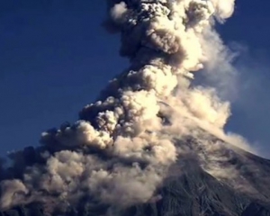 Снято извержение опасного вулкана
