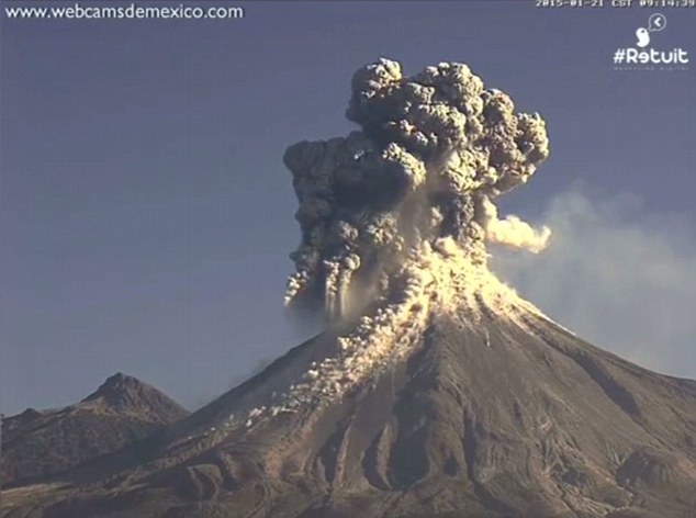 Massive volcanic eruption in Mexico