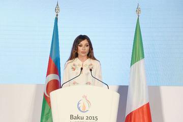 Azerbaijan's first lady attends presentation of European Games in Rome