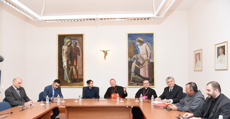 Mehriban Əliyeva Vatikanın mədəniyyət naziri ilə görüşdü - Fotolar