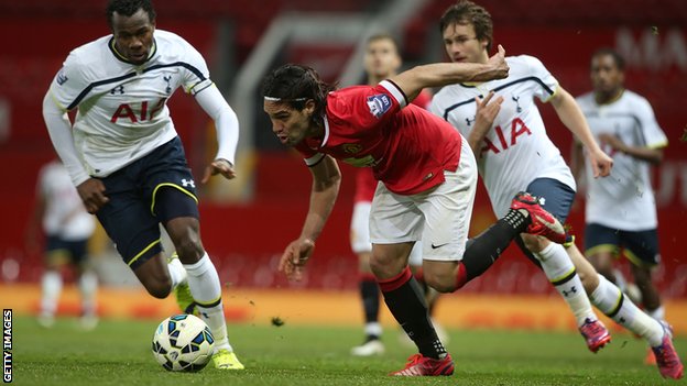 Radamel Falcao: Man Utd striker faces Tottenham Under-21s