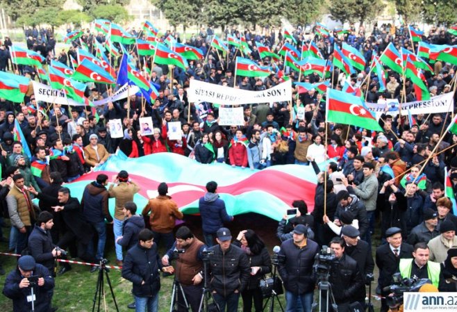 Rally of opposition in Baku