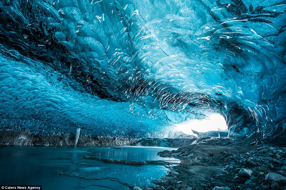 Inside Iceland's crystal cave